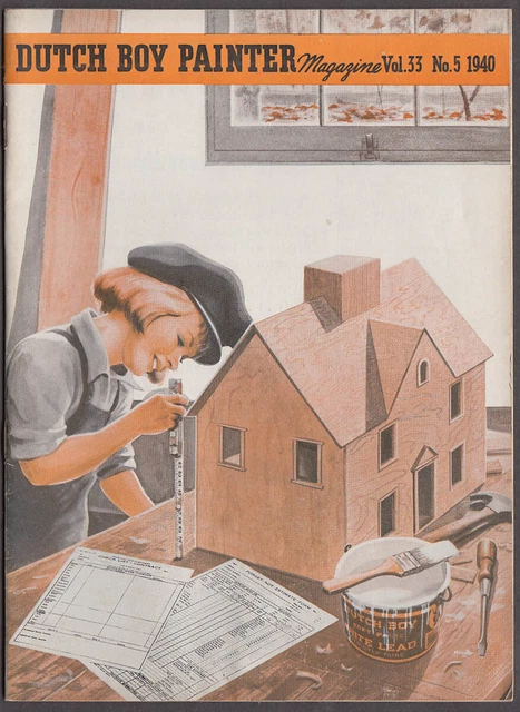DUTCH BOY PAINTER 5 1940 H E Saviers Reno NV; stippling; linseed oil