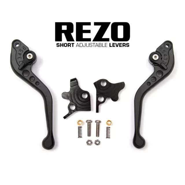 Rezo Short Black Motorcycle Lever Set for Honda CB 500 F 2022-