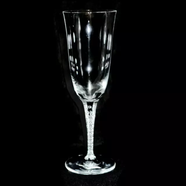 Lalique French Crystal TREVES Champagne Flute, 7 3/8" Tall