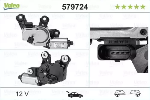 VALEO (579724) Wischermotor hinten für PORSCHE