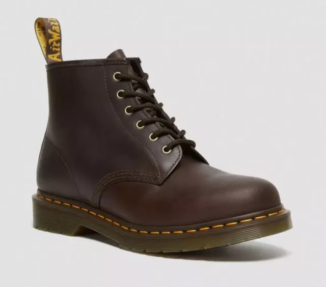 Dr Martens 6 Buchi 101 Marrone Scuro Crazy Horse 27761201 Doc