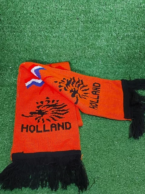 Vintage HOLLAND NETHERLANDS Football Supporters Scarf Retro Collectable
