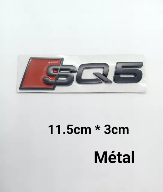 Logo SQ5 Noir Mat Badge Emblème Audi Autocollant Hayon Arriere Metal