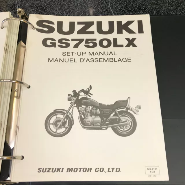 Suzuki Set-Up Manual for GS750LX December 1980 Printed in Japan in English