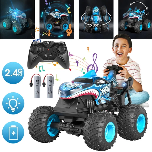 NEW REMOTE CONTROL Shark Car Toy Kids RC Monster Truck for Toddler Girl