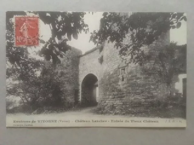 CPA CHATEAU LARCHER (86) Environs de VIVONNE. ENTREE DU VIEUX CHATEAU (VIENNE)