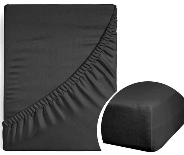 Lenzuola Full Fit Elastica 140X200 CM Nera