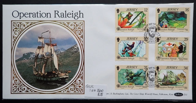 Cover Benham FDC Silk Ser 1988 Operation Raleigh Limited To 500 Issued Silk 98.