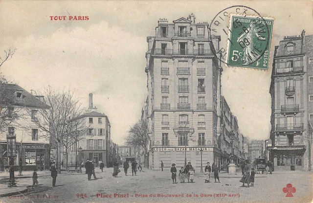 CPA 75 TOUT PARIS / PARIS 13e / PLACE PINEL PRISE DU BOULEVARD DE LA GARE