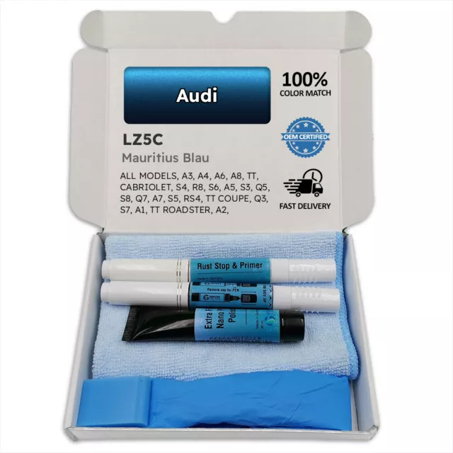 LZ5C Mauritius Blau Blue Touch Up Paint for Audi A3 A4 A6 A8 TT CABRIOLET S4 R8