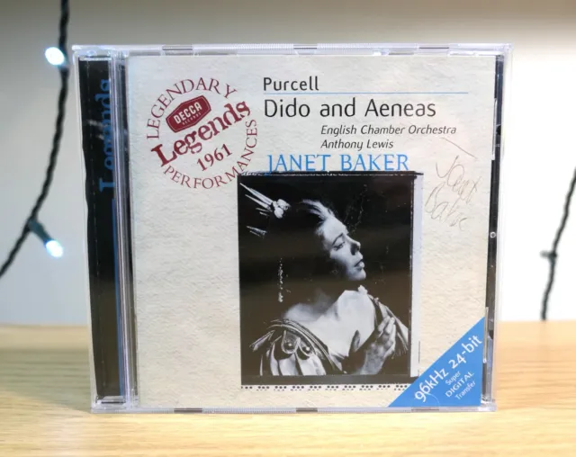 Janet Baker *SIGNED* Purcell Dido & Aeneas Decca Legends CD 466 387-2
