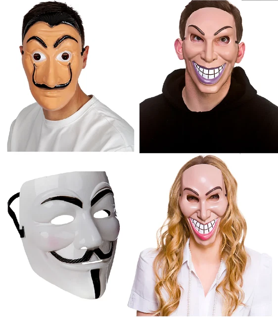 Maschera Di Anonymous® Negra Per Bambini E Adulti | Maschera Di V For Vendetta | Maschera Di Hacker Anonimo | QualitàPremium | Plastica Rigida | Accessorio Per Feste| Cosplay | Halloween| OriginalCup - Foto 5