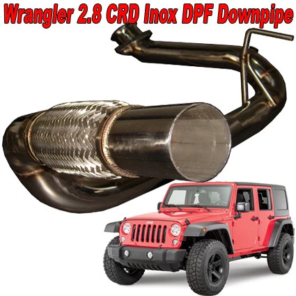 TUBO RIMOZIONE DOWNPIPE FAP DPF JEEP WRANGLER 2.8 CRD 177 200 CV HP PS