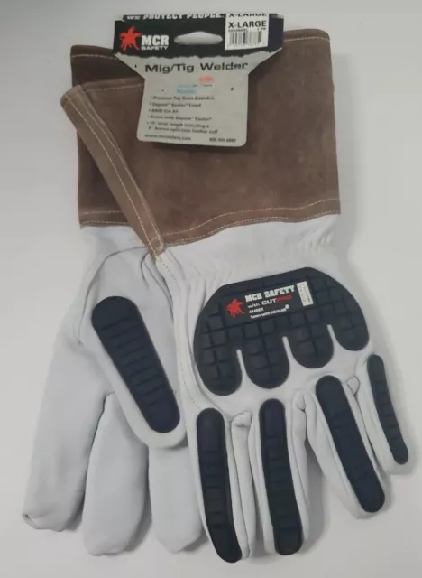 MCR Safety Mig/Tig Welder Gloves NEW X-Large Leather Cut ANSI A5