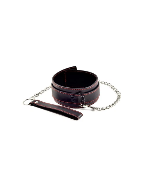 Collar y Correa  Bondage Negro