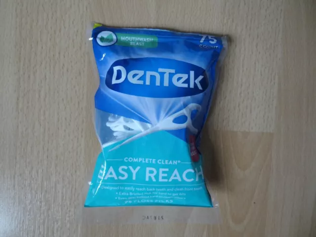 Porte Fil dentaire Dentek - Complete Clean EASY REACH - 75 pièces - Neuf