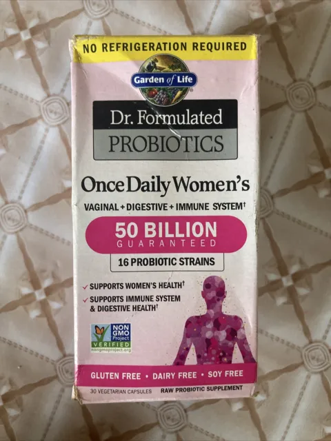 Garden Of Life Women's Once Daily, Dr. Formulated Probiotics 30 caps Exp 12/23