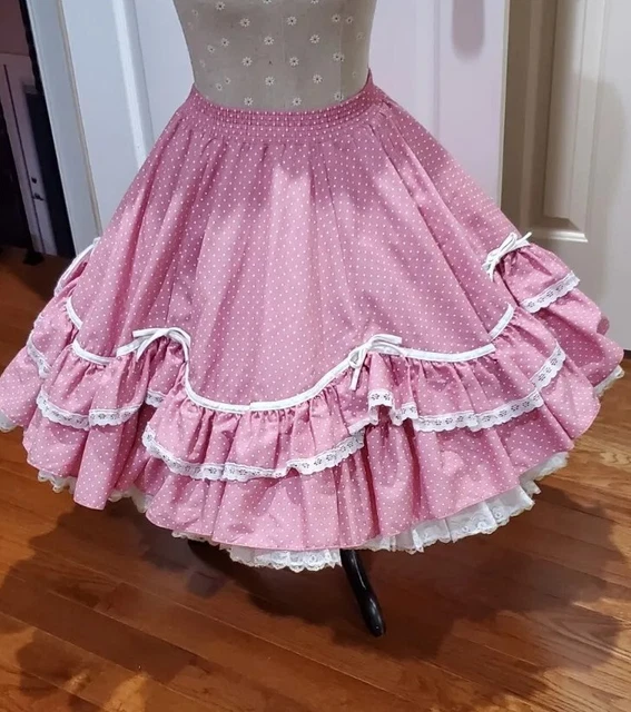 Square Dance Skirt. Vintage Malco Mode  Western, Rockabilly, Outfit Small