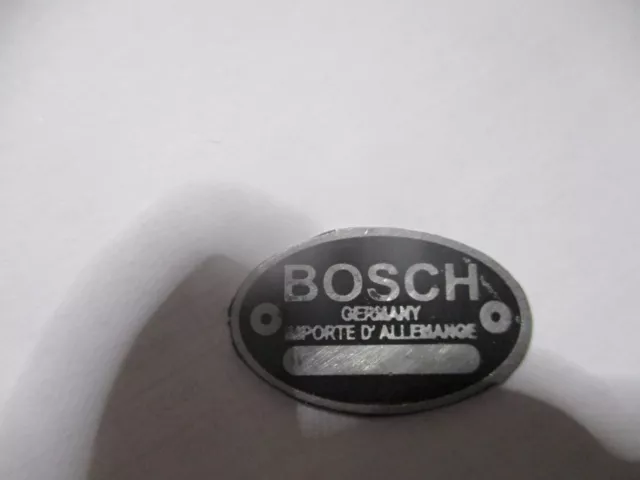 Typenschild Schild Bosch Hupe Horn lima Verteiler Pumpe blanco s40 16x26mm
