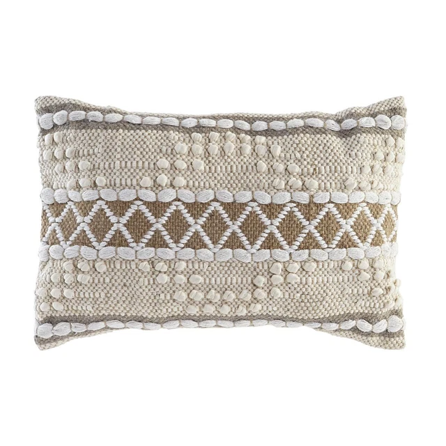 Coussin DKD Home Decor Marron Polyester Coton (50 x 10 x 30 cm)