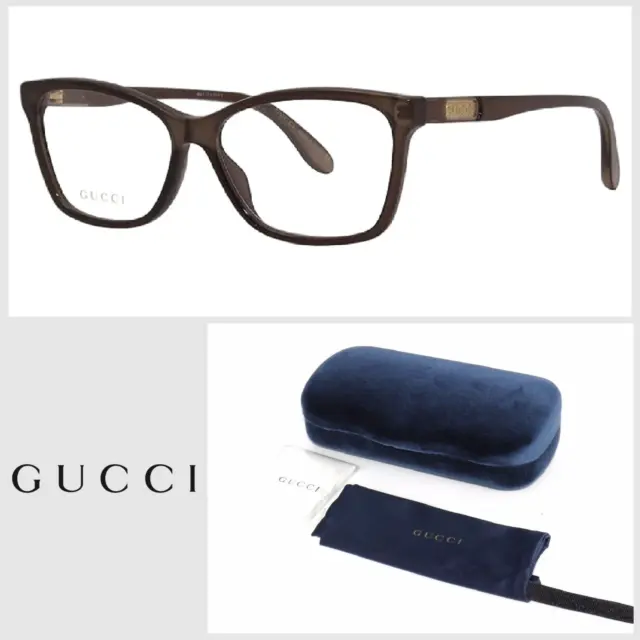 Gucci Designer Glasses Ladies GG0792O 005 53-14-145 Eyewear - Brown Transparent