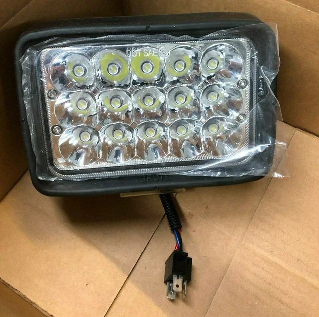 Custom 24 Volt Grote 64981 Rubber Housing Led Work Lamp Light With Plug