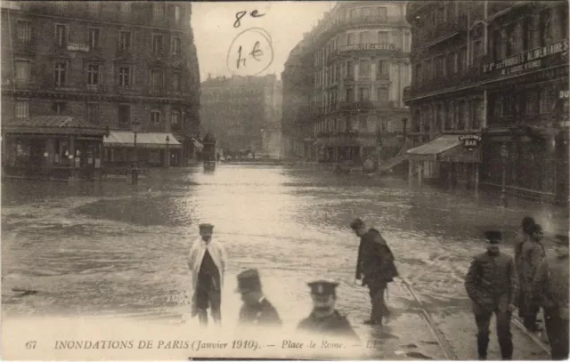 CPA AK Floodation 1900 PARIS Place de Rome FRANCE (990763)