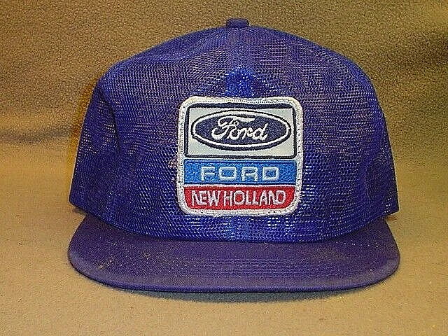 Casquette Trucker Vintage NEW HOLLAND Tracteurs - Snapback Rouge - Made In USA - Occasion