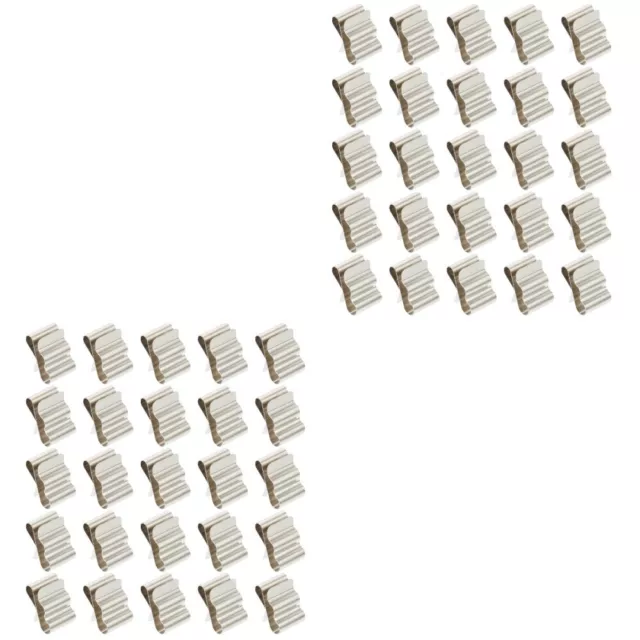 100 Pcs Photovoltaik-Kabelklemme Edelstahl 301 Metallbügel Clip Kleiderbügel