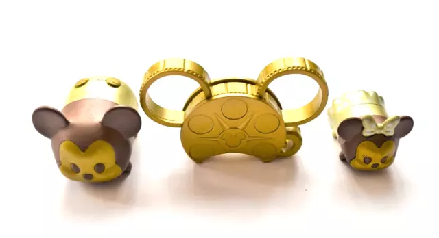 Disney Jakks Tsum Tsum Mickey & Minnie Mouse Figures Gold Limited Edition Chase