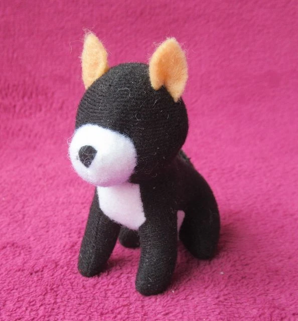 NEU Stofftier kleines Hündchen 9 cm Hund Welpe Bernhardiner Plüsch Tier Schmuse