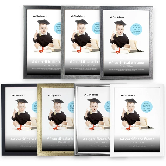 A4 Frame Black Silver Grey Gold White Photo Picture A4 Certificate Poster Frame