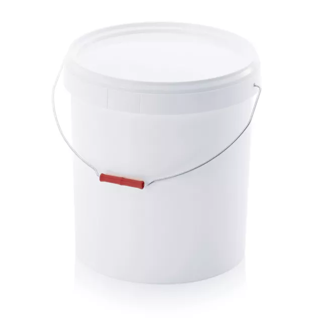 Seau + couvercle  blanc 20L avec anse pour fermenteur thé compost aéré