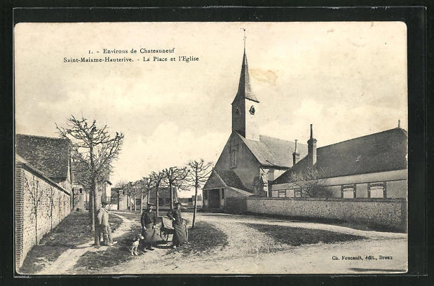 CPA Saint-Maxime-Hauterive, La Place et l´Eglise