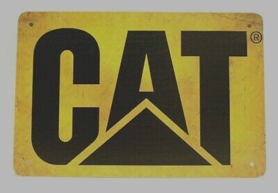 Caterpillar Cat Tin Metal Sign Vintage Style Ad Earth Mover Heavy Equipment P1