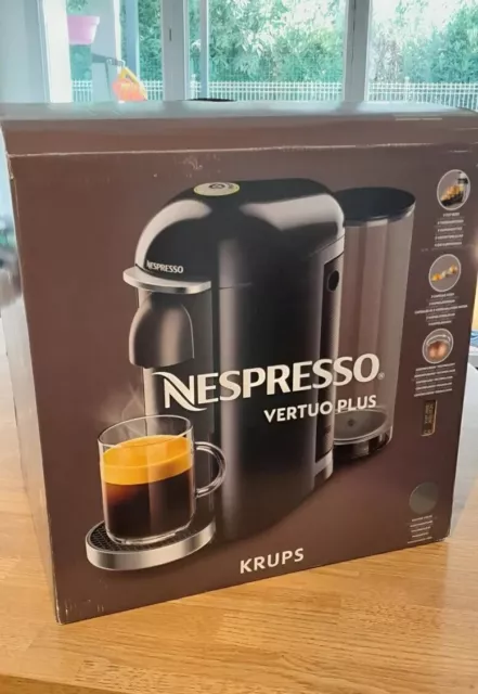Machine à Café Nespresso Krups Vertuo Plus Noir Cafetière Espresso YY2779FD