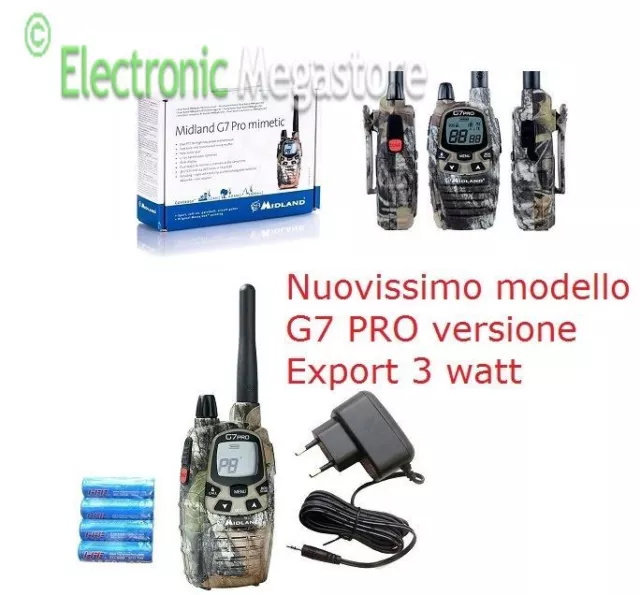 PROMO RICETRASMITTENTE Midland G7 pro Walkie Talkie camo G7PRO radio mimetica