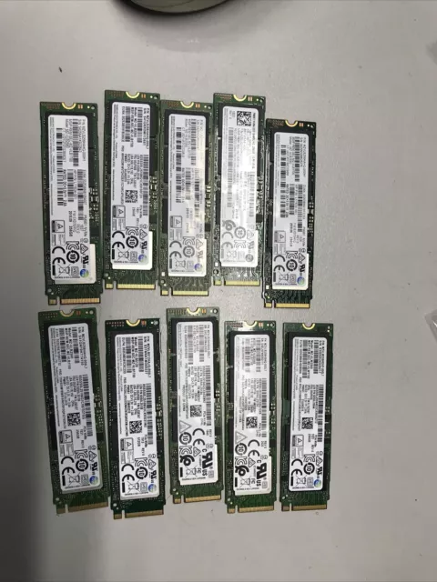 Bulk lot os 10 x Samsung MZ-VLB256B 256GB M.2 2280 NVMe SSD Solid State Drives