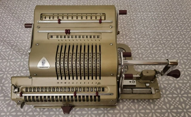 Calcolatrice BRUNSVIGA 20 a cursori vintage 1934 made in Germany funzionante