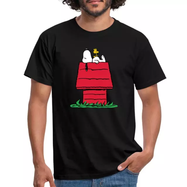 Peanuts Snoopy Und Die Hundehütte Männer T-Shirt