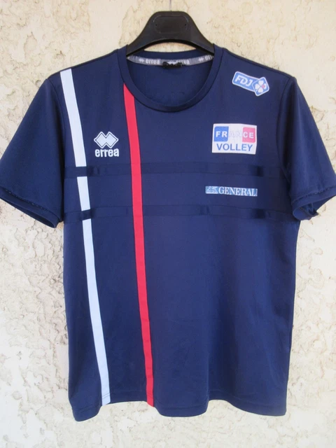 Maillot Volley-ball Paris #15 Errea Homme - Bleu Franprix - Vintage - Taille S