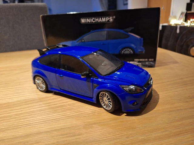 Minichamps 1/18 - Ford Focus RS 2010 - Livrée Gulf Le Mans Bleue - Édition Limitée, état Neuf