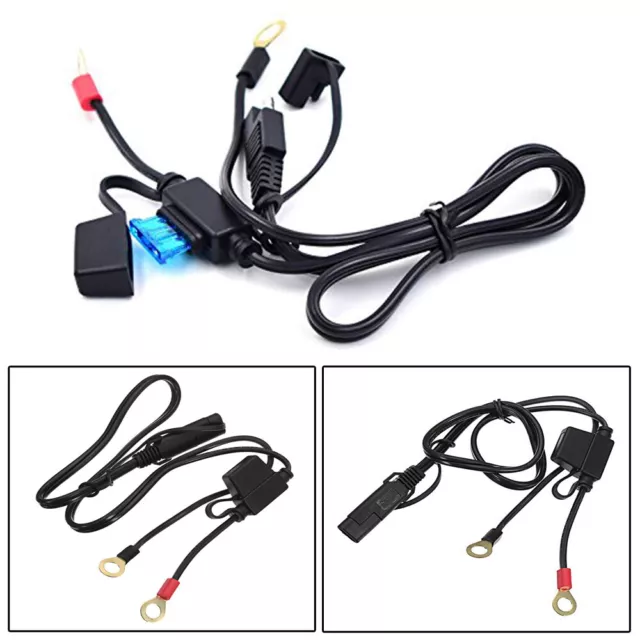 12V Motorcycle Battery Terminal Ring Connector Harness Charger Adapter Cable