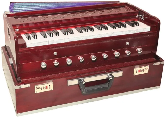 Musicales Armonio plegable portátil de madera de 3,5 octavas y 9 tapones...