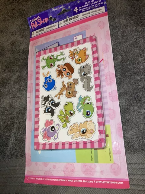 Brand New 2007 Littlest Pet Shop Animal Accessories Cat Dog Magnet Gift Set Pack