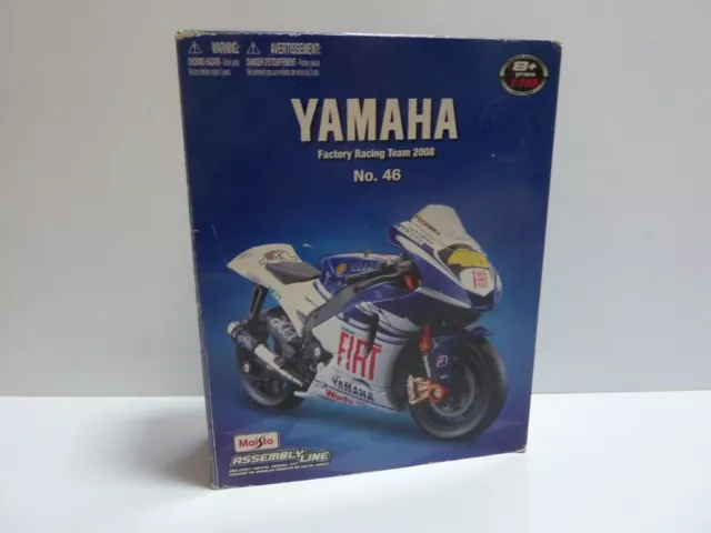 Maisto Rossi Yamaha 2008 Assembly Line Diecast Metal Kit 1:18