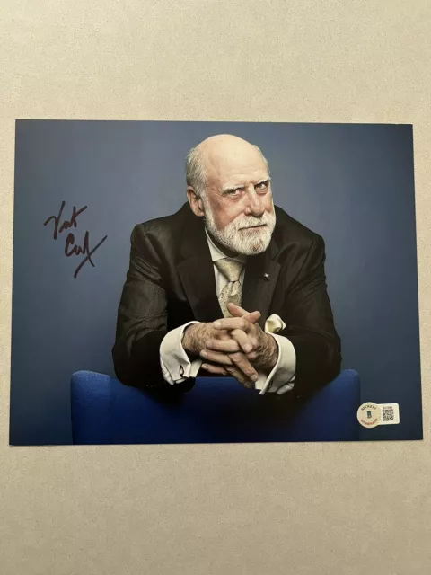 Vint Cerf autographed signed 8x10 photo Beckett BAS COA Creator Of The Internet