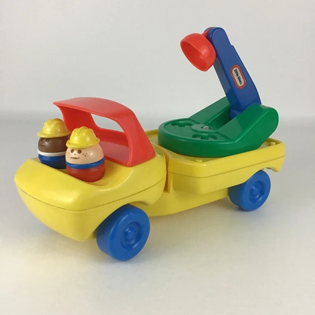 Toddle LITTLE TIKES TODDLE Tots Tow Truck Push Along Crane Vehicle Vintage ...