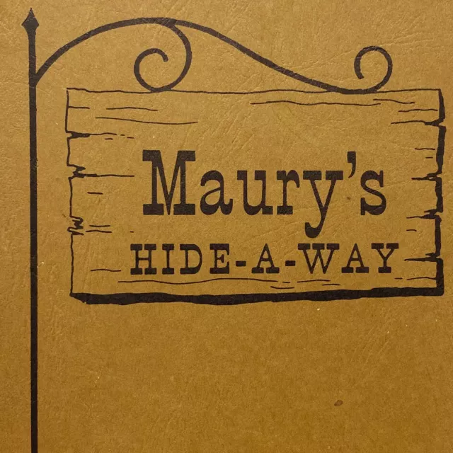 Vtg 1960s Maury's Hide-A-Way Restaurant Menu Washington DC Florida Avenue Market
