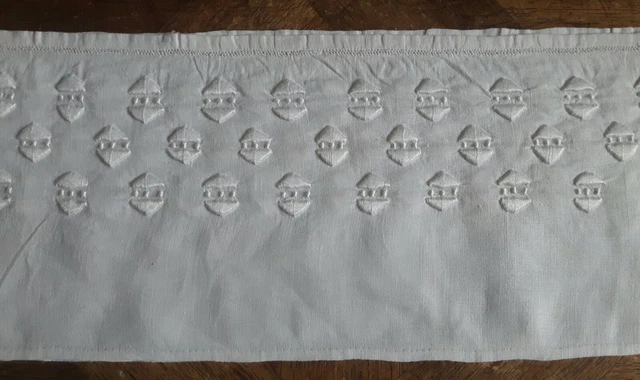 Coupon De Tissu Broderie Vintage Sarah Kay - 65 X 148 Cm, Motif Rose, Polyester Et Coton